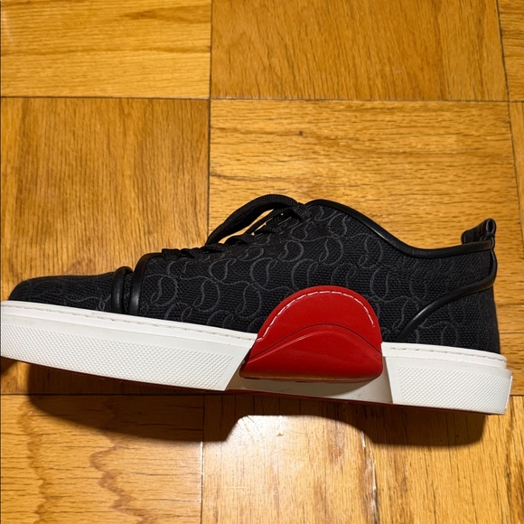 Christian Louboutin Adolon Junior Black and White Men's Sneakers - Picture 3 of 6